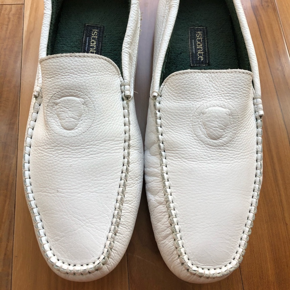 Vintage Versace Istante White Driving Loafers 43